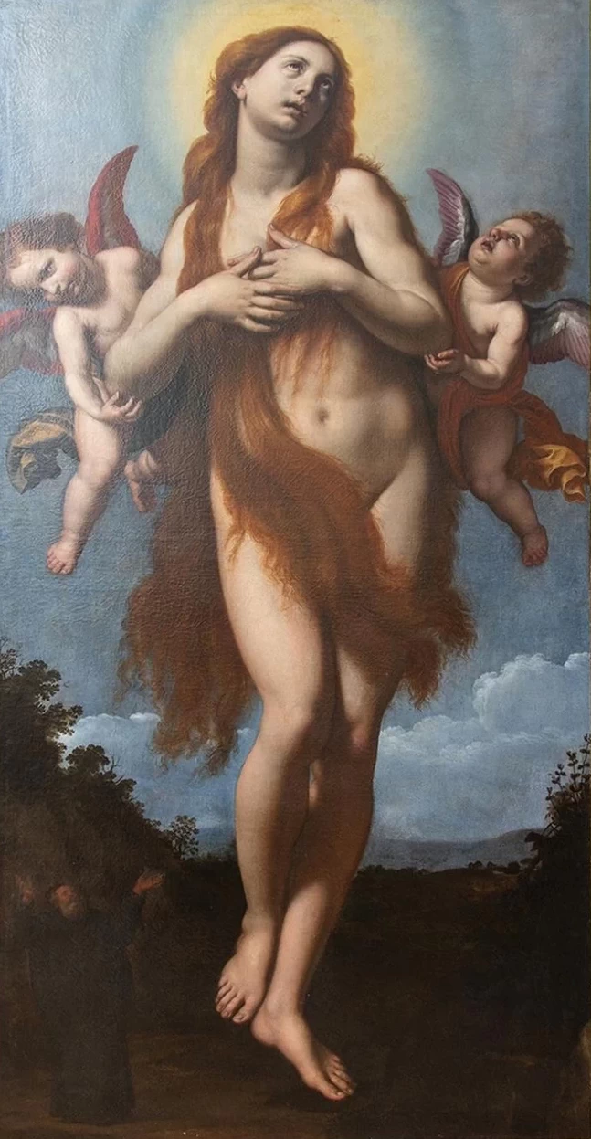 Santa Maria Egiziaca portata in cielo dagli angeli alla presenza del monaco Zosimo